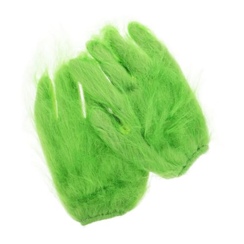 WHAMVOX 1Paar Grüne Halloween Cosplay Pelzige Monsterhandschuhe Lustiges Kostümzubehör Für Partys Requisiten Für Halloween Dekorationen von WHAMVOX