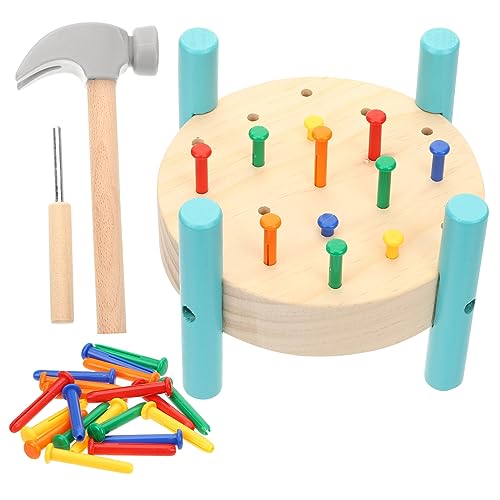 WHAMVOX 1Satz Holz Nageltisch mit Hammer für Lustige Holzwerkbank Hand Augen Koordination und Kreativen Spielmöglichkeiten für Kleinkinder WHAMVOX 1Satz Holz Nageltisch mit Hammer für Lustige Holzwerkbank Hand Augen Koordination und Kreativen Spielmöglichkeiten für Kleinkinder von WHAMVOX