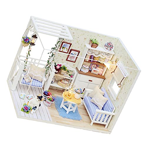 WHAMVOX 1Stück DIY Holzhaus Bausatz Kreatives für Handgefertigtes Puppenhaus Modell Fördert die Fantasie für Familienaktivitäten Sicheres und Einfaches Zusammenbauen WHAMVOX 1Stück DIY Holzhaus Bausatz Kreatives für Handgefertigtes Puppenhaus Modell Fördert die Fantasie für Familienaktivitäten Sicheres und Einfaches Zusammenbauen von WHAMVOX