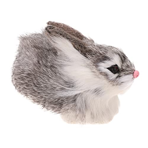 WHAMVOX 1Stück Kuschelweiches Plüschkaninchen Mini Lifelike Hase Dekoration für Zuhause oder Tier Mottoparty aus Hochwertigem Material Leicht und Langlebig von WHAMVOX