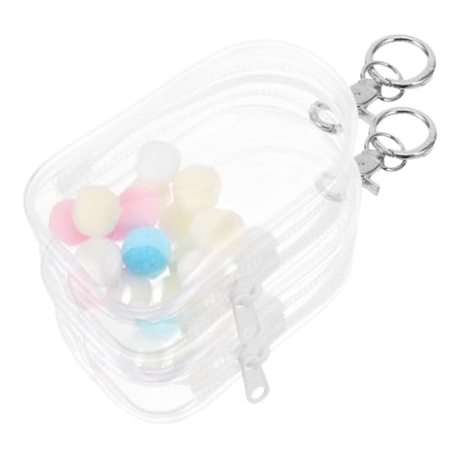 WHAMVOX 2 STÜCK PVC Transparente Figuren Display Tasche mit Schlüsselanhänger Robuste Aufbewahrungstasche für Kleine Puppen Hochwertige Hülle zum Schutz und Präsentieren von von WHAMVOX