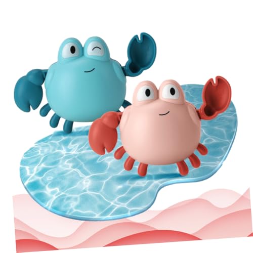 WHAMVOX 2 STÜCK Teiliges Aufziehspielzeug Badewannenspielzeug Badespaß Wasserspielzeug Krabbenform Bunte Wassertiere für Kleinkinder Ab Jahr Sicher und Hautfreundlich Zufällige Farbe von WHAMVOX