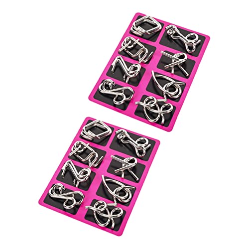 WHAMVOX 2 Sätze Draht Entwirrungs Puzzle Interlock für Erwachsene Stabiles Iq Knobelspiel Konzentration und Logischem Denken von WHAMVOX