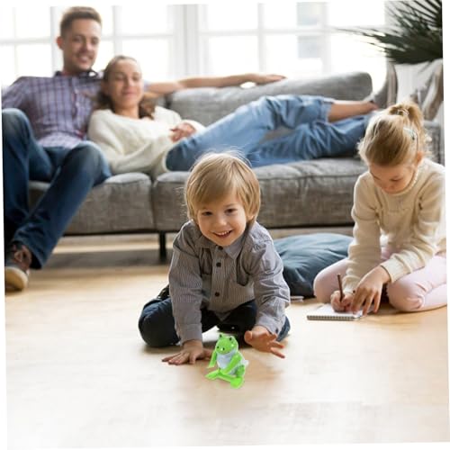 WHAMVOX 2 Stück Aufziehbare Frosch aus Robustem Abs Batteriefrei mit Mechanik Energieeffizient und Langlebig Bunte Wind up Frösche für Lustigen und Sammeln von WHAMVOX