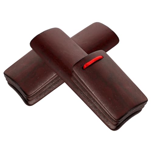 WHAMVOX 2 Stück Bambus-Allegro Partygeschenke im Klassenzimmer Fingerkastagnetten -Kastagnetten Chinesische Schlaginstrumente Musikinstrument aus Holzkastagnetten Handklöppel Brown von WHAMVOX