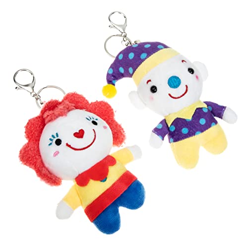 WHAMVOX 2 Stück Clown-Schlüsselanhänger für kindergeschenke School Bag Pendant Convenient Keychain weinachtsgeschenk Schlüsselbund gefüllte Puppe Anhänger Legierung von WHAMVOX