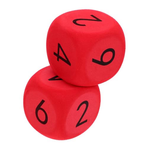 WHAMVOX 2 Stück Große Eva Schaumstoff Würfel für Unterricht Party Deko Leicht Tragbar Sicher Pädagogisch Zahlenwürfel von WHAMVOX