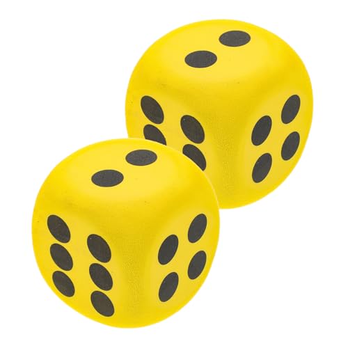 WHAMVOX 2 Stück Große Eva Schaumstoffwürfel Leise Leicht und Sicher Bunte Lernwürfel für Partyspiel Requisite Tragbares Würfelspiel Zubehör für Brettspiele und Unterricht von WHAMVOX
