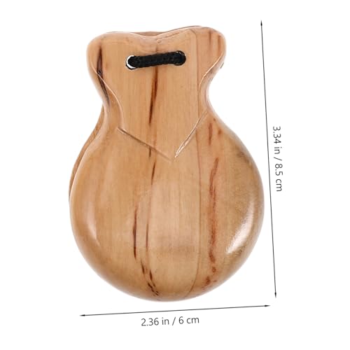 WHAMVOX 2 Stück Holz kastagnetten Zedernholz Percussion Instrument Finger kastagnetten Rhythmus Musikalisches Lernspielzeug aus Naturholz WHAMVOX 2 Stück Holz kastagnetten Zedernholz Percussion Instrument Finger kastagnetten Rhythmus Musikalisches Lernspielzeug aus Naturholz von WHAMVOX