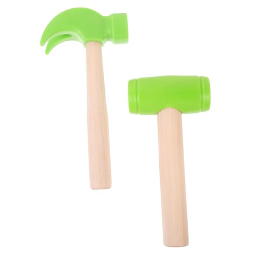 WHAMVOX 2 Stück Holzhammer Grün Sicheres Langlebiges für Hand Auge koordination Fördert Geschicklichkeit und Armbewegung für Jungen und Mädchen Eltern Junge Mädchen interaktion von WHAMVOX