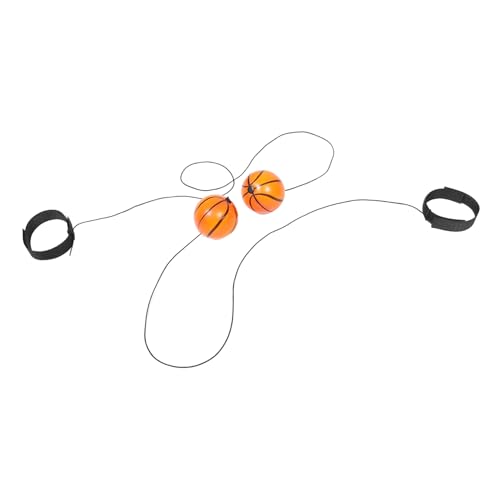 WHAMVOX 2 Stück Hüpfball Am Handgelenk Ballrücklauf Elastischer Seilball Tennisball Zurückprallen Lassen Rückprallball Mit Handschlaufe Handgelenktrainerball Trainer-Rebound-Ball Pu von WHAMVOX