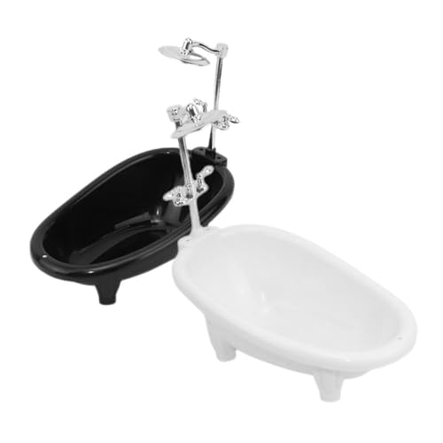 WHAMVOX 2 Stück Miniatur Badewannen Set Realistische Puppenhaus Möbel Badezimmer Accessoires Weiße und Schwarze Mini Badewanne Detailgetreues Design für Puppenhaus Dekoration und Spielspaß WHAMVOX 2 Stück Miniatur Badewannen Set Realistische Puppenhaus Möbel Badezimmer Accessoires Weiße und Schwarze Mini Badewanne Detailgetreues Design für Puppenhaus Dekoration und Spielspaß von WHAMVOX