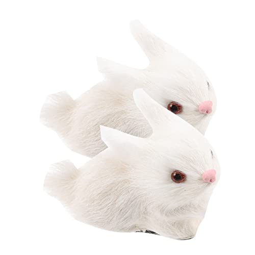 WHAMVOX 2 Stück Realistische Plüsch Hasen Figuren Furry Rabbit Dekorationen für Zuhause und Garten Lustige Ornamente als für Familie und Freunde WHAMVOX 2 Stück Realistische Plüsch Hasen Figuren Furry Rabbit Dekorationen für Zuhause und Garten Lustige Ornamente als für Familie und Freunde von WHAMVOX