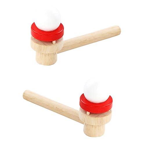 WHAMVOX 2 Stück Teiliges Hölzerne Schwebende Luftblasenspielzeuge Bunte Blasbälle Interaktives Eltern Junge Mädchen Spiel Kindergeburtstag Geschenk Indoor Outdoor Atemmuskeltraining von WHAMVOX