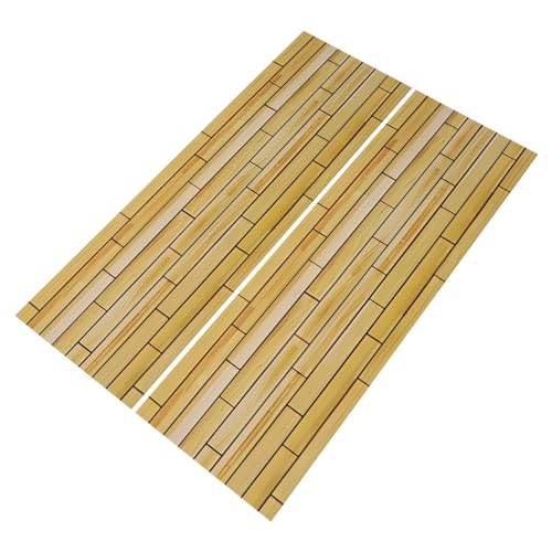 WHAMVOX 2 Stück Teiliges Mini Holzfußboden Stabilem Holz für Puppenhaus-DIY Realistische Mini-bodenbretter für Detailreiche Miniaturszenen Material für Kreative Bastelprojekte von WHAMVOX