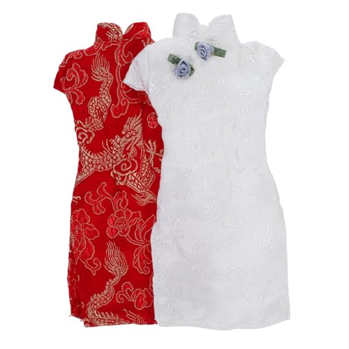WHAMVOX 2 Stück Teiliges Puppenkleidung Cheongsam Kleid aus Leichtem Waschbar und Wiederverwendbar Chinesisches Design für Puppen Dekoratives und Austauschbares Outfit WHAMVOX 2 Stück Teiliges Puppenkleidung Cheongsam Kleid aus Leichtem Waschbar und Wiederverwendbar Chinesisches Design für Puppen Dekoratives und Austauschbares Outfit von WHAMVOX