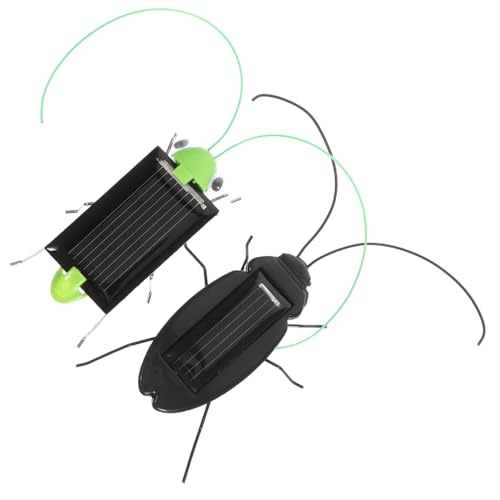 WHAMVOX 2 Stück Teiliges Solarbetriebenes Insektenspielzeug Heuschrecke und Kakerlake Pädagogisches Simulationsspielzeug für Solarenergieverständnis und Outdoor spielspaß von WHAMVOX