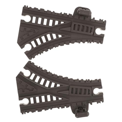 WHAMVOX 2 Stück Teiliges Zugschienen Zubehör aus Schwarzem Kunststoff Elastische Verformungsschienen mit Einzigartigem Wendegleis Kompatibel mit Herkömmlichen Bahngleisen Kreative von WHAMVOX