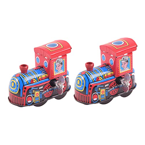 WHAMVOX Aufziehbares Eisenbahnset Dampfzug-Spielzeug Für Jungen Und Mädchen Christbaumschmuck Uhrwerk-Spielzeug Für Kinder Lernspielzeug von WHAMVOX