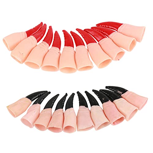 WHAMVOX 20 Stück Teiliges Halloween Rot Schwarz Wiederverwendbare Kompakte Fake-fingernägel für Partydeko Realistisch Gruseliges Nageldesign für Halloween-fest WHAMVOX 20 Stück Teiliges Halloween Rot Schwarz Wiederverwendbare Kompakte Fake-fingernägel für Partydeko Realistisch Gruseliges Nageldesign für Halloween-fest von WHAMVOX