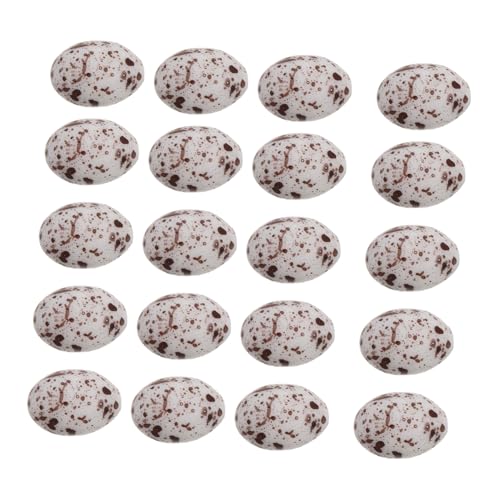 WHAMVOX 20 Stück Wachtelei Imitationen Mini Wachteleier Figuren Requisiten Wachtelei Schreibtisch Ornament Wachtelei Skulptur Mini Dinge Wachtelei Figuren Eier Modell Ornamente von WHAMVOX