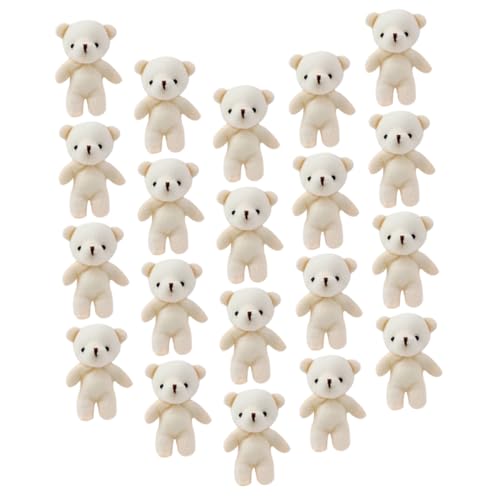 WHAMVOX 20St Mini-Bär kuschelbären Little Bear Bear Mini-Plüschtiere Spielzeuge tragbare Bärenfiguren Bär Spielzeug Karikatur Anhänger Bärenpuppe Statue schmücken PP Baumwolle von WHAMVOX