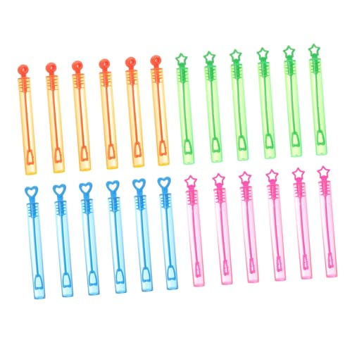 WHAMVOX 24 Stück Mini Bubble Wands für Bunte Seifenblasenstäbe als Sommer Party gastgeschenke Auslaufsicher Geeignet für Drinnen und Draußen Kreative Kinderspiele Zufällige Farbe von WHAMVOX