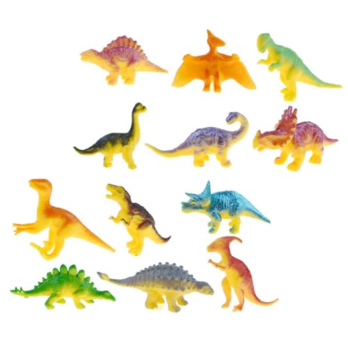 WHAMVOX 24 Stück Teiliges Dinosaurier Figuren Bunte Mini Spielzeugmodelle Lebensechte Niedliche Dinosaurier Figuren für Deko und Partyartikel von WHAMVOX