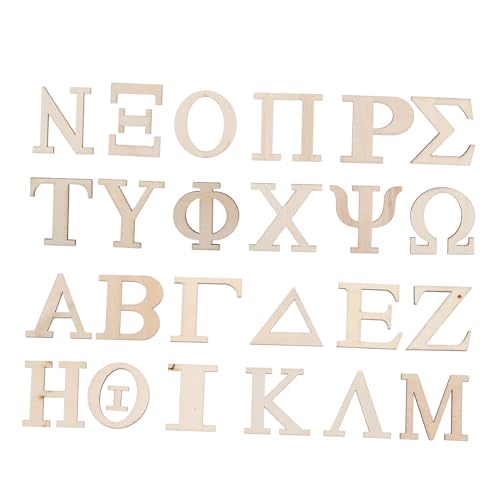 WHAMVOX 24Stücke Holzbuchstaben Unvollendete Griechische Alphabet zum Basteln Lernen und Dekorieren für Kreative Projekte Klassenzimmer Aktivitäten WHAMVOX 24Stücke Holzbuchstaben Unvollendete Griechische Alphabet zum Basteln Lernen und Dekorieren für Kreative Projekte Klassenzimmer Aktivitäten von WHAMVOX