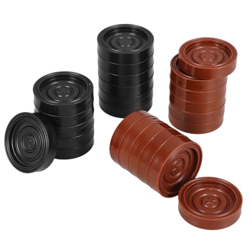 WHAMVOX 24pcs Plastikschachstücke Spiel Chips Checkers Stücke Brettspiel Ersatzzubehör Backgammon Spielen Spielrunde Chips von WHAMVOX