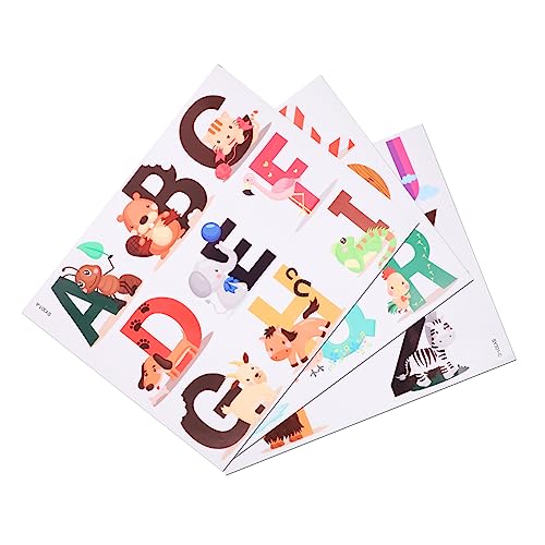WHAMVOX 26stücke Bunte Eva Buchstaben Aufkleber Nicht-magnetische Langlebige Wandsticker Für Kinderzimmer Frühen Und Farberkennung Cartoon-Design von WHAMVOX