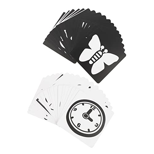 WHAMVOX 2Sätze Kontrastkarten für Neugeborene Stimulation und Frühe Entwicklung für Lernspielzeug Sprache und Kognitiven Fähigkeiten von WHAMVOX