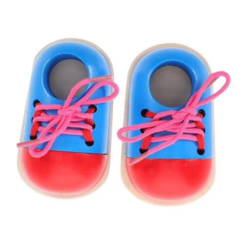 WHAMVOX 2Stücke Teiliges Montessori Holzspielzeug zum Schnüren von Schuhen für Kleinkinder Lernspielzeug Feinmotorik und Hand Augen Koordination Pädagogisches für Frühe WHAMVOX 2Stücke Teiliges Montessori Holzspielzeug zum Schnüren von Schuhen für Kleinkinder Lernspielzeug Feinmotorik und Hand Augen Koordination Pädagogisches für Frühe von WHAMVOX