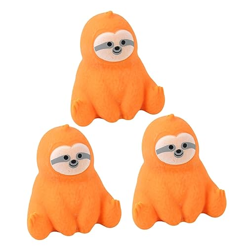 WHAMVOX 3 STÜCKE Teiliges Stressabbau Faultier Elastischem Material Lustiges und Niedliches Beruhigungsspielzeug für Party und Alltag Squeeze Plaything zur Stressreduktion Zufällige Farbe von WHAMVOX