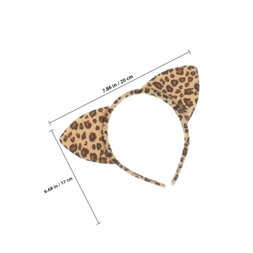 WHAMVOX 3 Sätze Katzenohren Haarreif und Animal Cosplay Kostüm Zubehör Leopardenmuster für Mädchen und Jungen Party Halloween Fasching Verkleidung von WHAMVOX