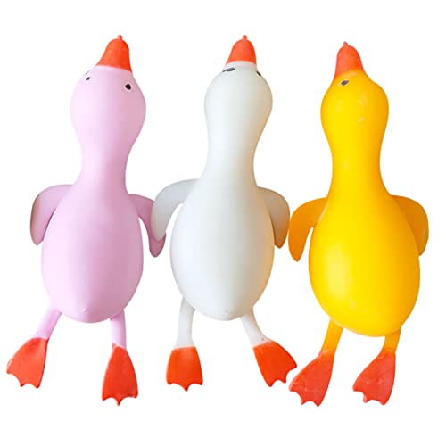 WHAMVOX 3 Stück Dehnbares Stressabbau Ente Druckspielzeug Kreative Sensorik für Party Mitgebsel Jungen Mädchen von WHAMVOX
