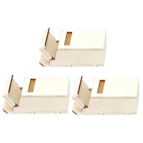WHAMVOX 3 Stück Holz-Mini-briefkasten-Figur, Mini- -briefkasten-Modell, Dekorative Miniatur-Box-Statue, Winzige Briefkasten-Figur, Briefkasten, Basteln, Puppenhaus-zubehör von WHAMVOX