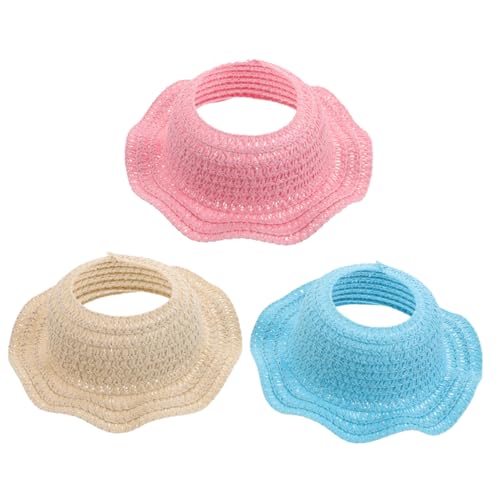 WHAMVOX 3 Stück Mini Strohhut für Puppen Handgewebt Runde Kleine Strandkappen Atmungsaktive und Bequeme DIY Puppenbekleidungsaccessoires für Verschiedene Puppenkopfgrößen WHAMVOX 3 Stück Mini Strohhut für Puppen Handgewebt Runde Kleine Strandkappen Atmungsaktive und Bequeme DIY Puppenbekleidungsaccessoires für Verschiedene Puppenkopfgrößen von WHAMVOX
