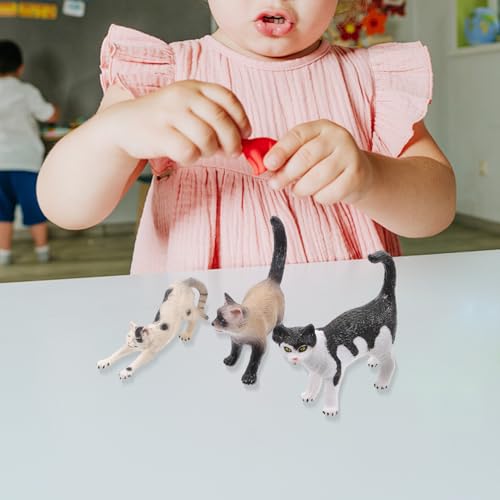 WHAMVOX 3 Stück Miniatur Katzenfiguren aus Langlebigem Realistisch Gestaltete Deko für Garten Blumentopf Tisch und Regale Kleine Katzenstatue für Natürliche und Niedliche Raumdekoration WHAMVOX 3 Stück Miniatur Katzenfiguren aus Langlebigem Realistisch Gestaltete Deko für Garten Blumentopf Tisch und Regale Kleine Katzenstatue für Natürliche und Niedliche Raumdekoration von WHAMVOX