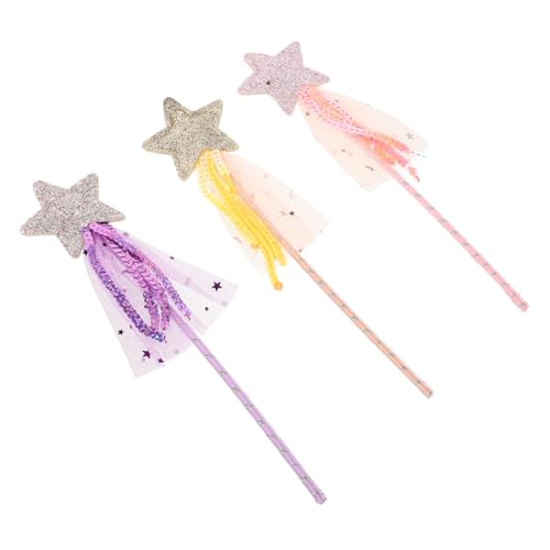 WHAMVOX 3 Stück Sternförmig Glitzernde Festival Requisiten für Halloween und Party Kreative Fairy Wand Spielzeuge für Mädchen Geburtstagsfeier und Rollenspiel WHAMVOX 3 Stück Sternförmig Glitzernde Festival Requisiten für Halloween und Party Kreative Fairy Wand Spielzeuge für Mädchen Geburtstagsfeier und Rollenspiel von WHAMVOX