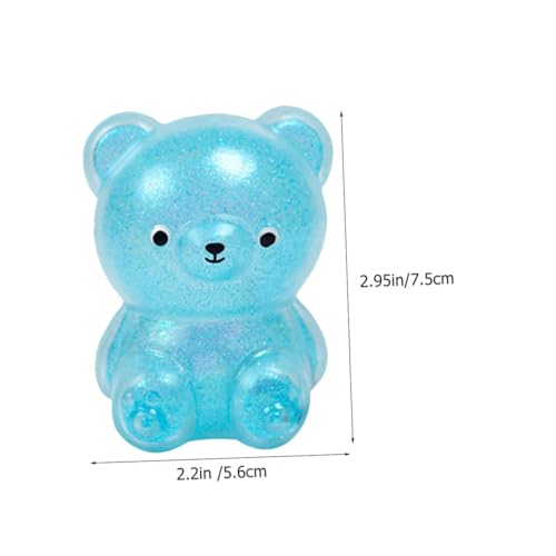 WHAMVOX 3 Stück Teiliges Bären Squeeze Toy aus Strapazierfähigem TPR Elastisch und Dehnbar Stressabbauendes Buntes Tier Büro Schule und Zuhause als Geschenk für Freunde und Familie von WHAMVOX