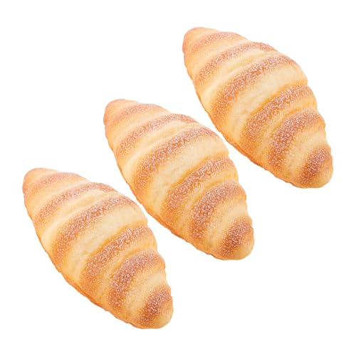 WHAMVOX 3 Stück Teiliges Künstliches Brot Realistische Brotsimulation Lebensnahe Croissant Modelle für Dekoration Bäckerei Schaufenster und Fotografie Deko WHAMVOX 3 Stück Teiliges Künstliches Brot Realistische Brotsimulation Lebensnahe Croissant Modelle für Dekoration Bäckerei Schaufenster und Fotografie Deko von WHAMVOX