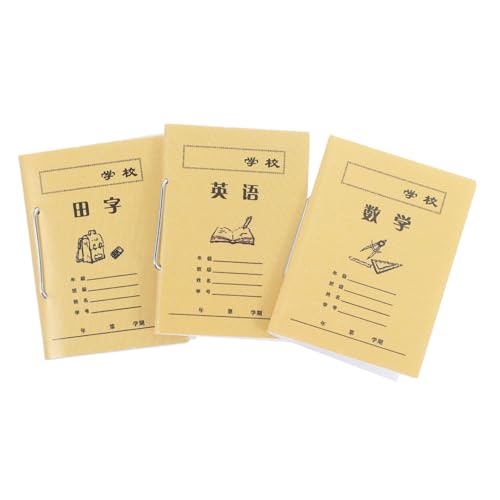 WHAMVOX 3 Stück Teiliges Miniatur Übungshefte Set Puppenhaus Dekoration Papiermaterial Detailgetreu Lernbücher für Lernzimmer Zubehör WHAMVOX 3 Stück Teiliges Miniatur Übungshefte Set Puppenhaus Dekoration Papiermaterial Detailgetreu Lernbücher für Lernzimmer Zubehör von WHAMVOX