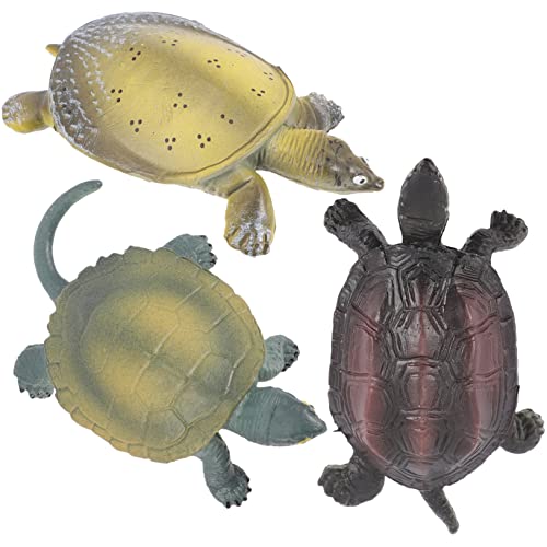 WHAMVOX 3 Stück Teiliges Realistisches Schildkröten Modellset aus Langlebigem Material Miniatur Meeresschildkröten Figuren als Dekorative Lernspielzeuge für Sammler für Strand und von WHAMVOX