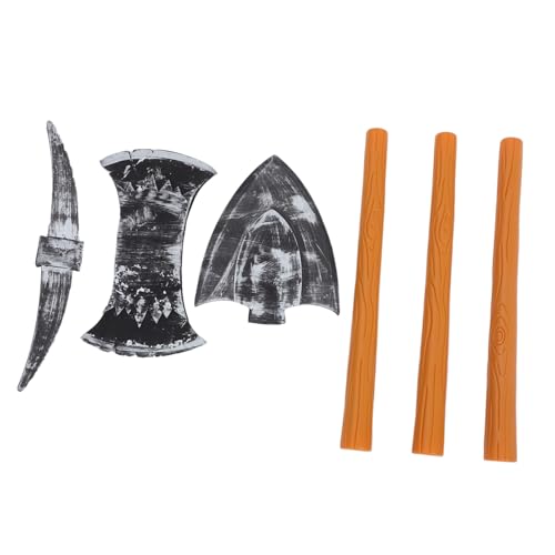 WHAMVOX 3 Stück Teiliges Zwerg Kostüm Requisite aus Kunststoff mit Doppelseitiger Axt Pickel und Schaufel Realistisch Gestaltete Halloween Bühnenrequisiten für Party Cosplay und WHAMVOX 3 Stück Teiliges Zwerg Kostüm Requisite aus Kunststoff mit Doppelseitiger Axt Pickel und Schaufel Realistisch Gestaltete Halloween Bühnenrequisiten für Party Cosplay und von WHAMVOX