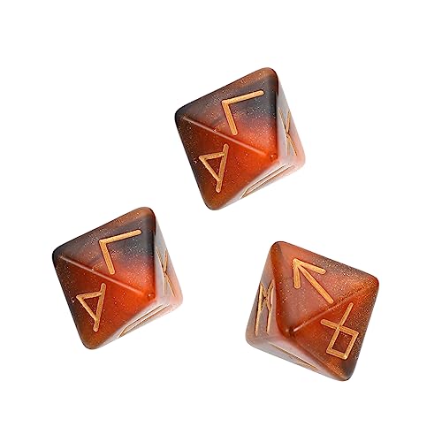 WHAMVOX 3 Stück polyedrische photostickomni boardgame Rollenspielwürfel spielzeuge spielsachen Rune mehrseitige 20-seitig Glück Bunte Kristallwürfel aus Acryl Golden von WHAMVOX