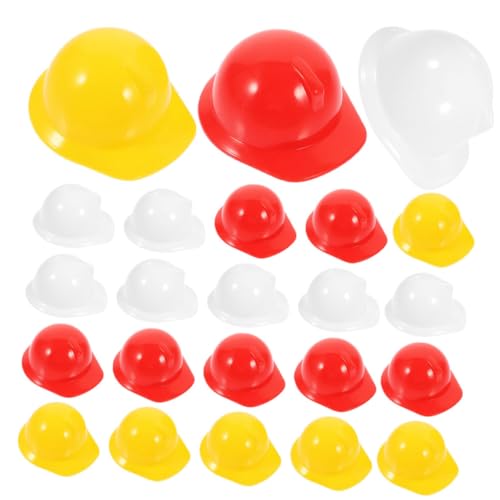 WHAMVOX 30 Stück Mini-Helmkappe Seidenhaube Haustier Anstoßkappe ausgestopft klein Mini-Schutzhelm aus Kunststoff Helm für Minipuppe Minihelme aus Kunststoff Flaschenhelm Plastik von WHAMVOX