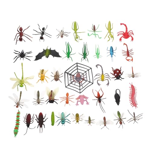 WHAMVOX 39 Teiliges Set Aus Weichen Tier Und Insektenmodellen Realistische Lernspielzeuge Für Ideales Lehrmaterial Für Naturerforschung Und Rollenspiele Zufällige Designs von WHAMVOX