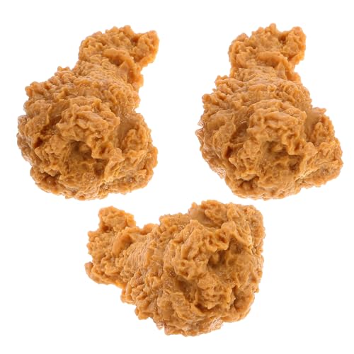 WHAMVOX 3St simuliertes Essen realistische Hähnchenschenkel falsch gekochtes Brathähnchen Hühnerschenkel Modelle simulierte Hähnchenkeulen realistische gebratene Hähnchenkeule Hühnerflügel von WHAMVOX
