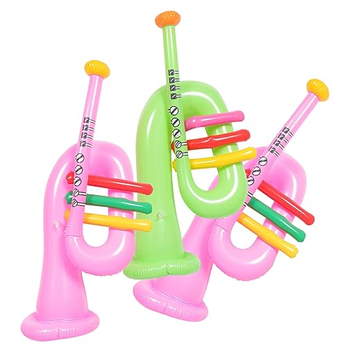 WHAMVOX 3Stücke Aufblasbare Trompeten Kinderinstrumente für Musikpartys Spielzeuge für Jungen für Geburtstagsfeiern und Events von WHAMVOX